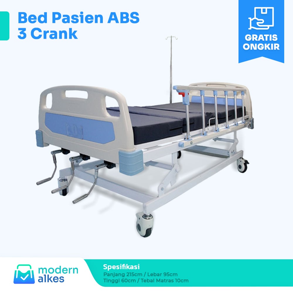 bed pasien abs 3 crank/engkol