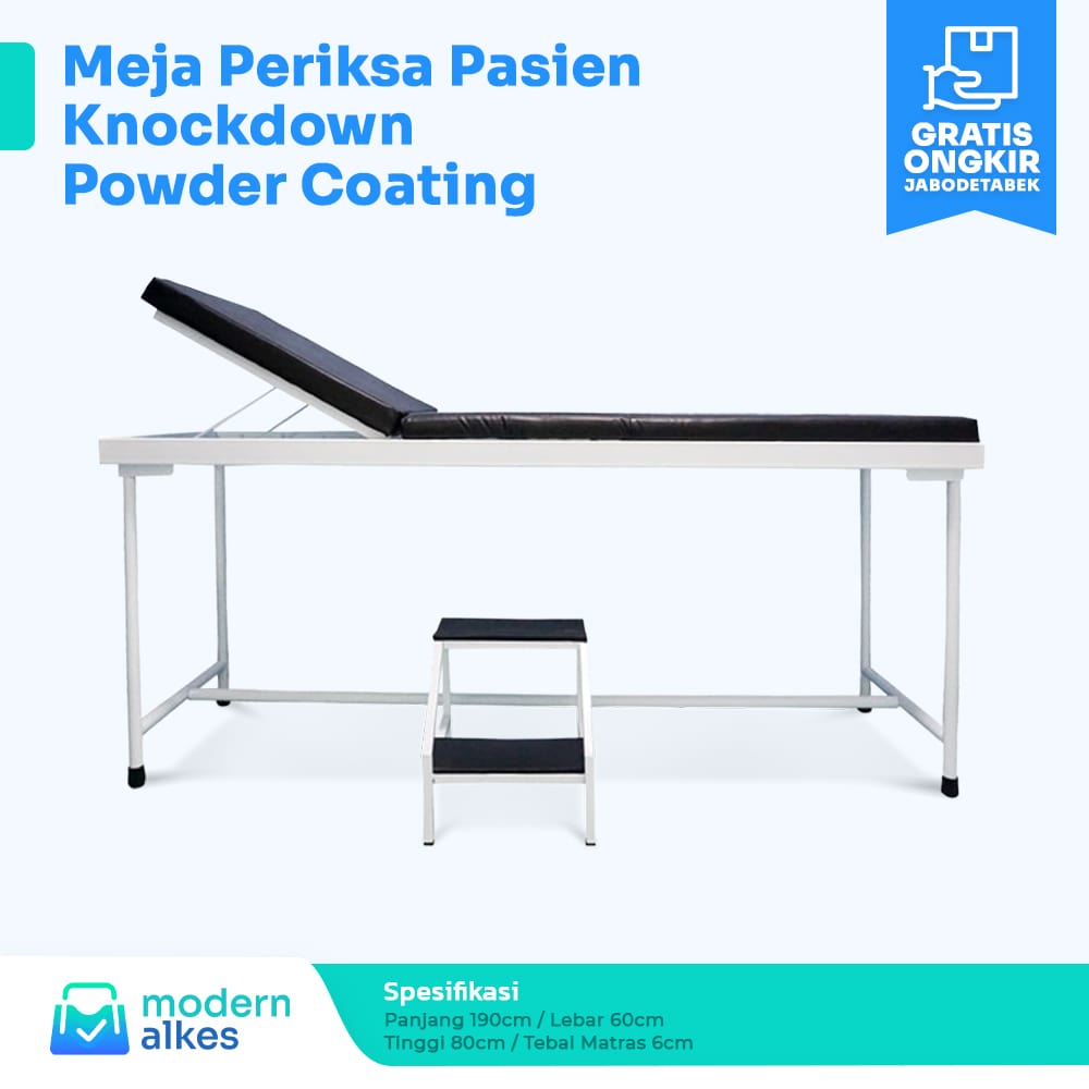 meja periksa standar powder coating
