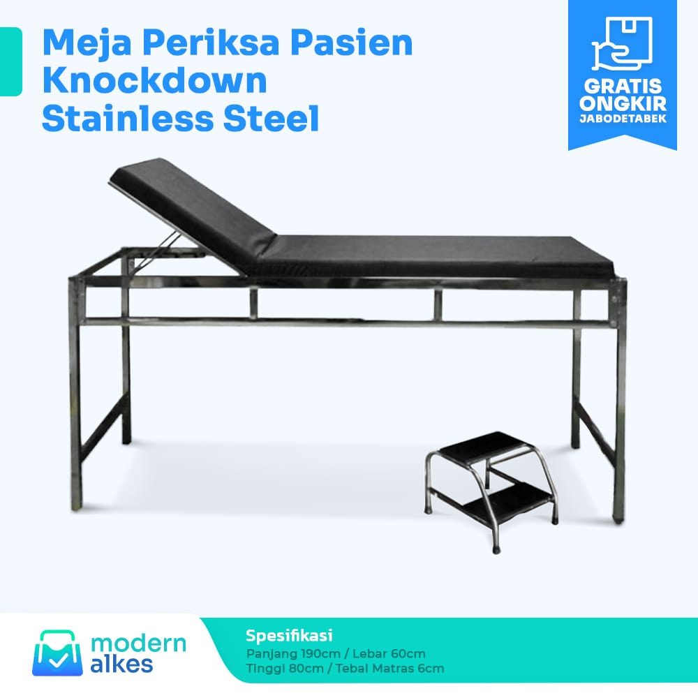 meja periksa standar stainless steel