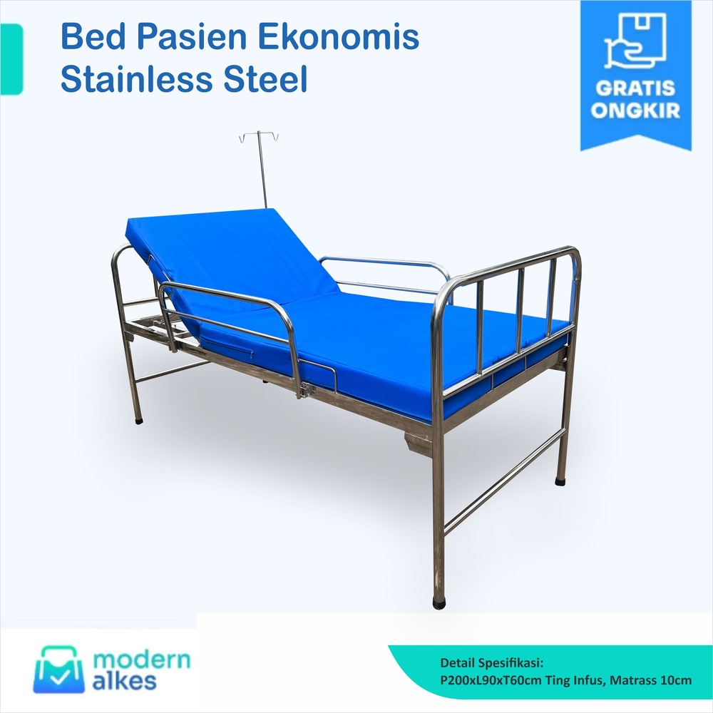 bed pasien ekonomis stainless steel